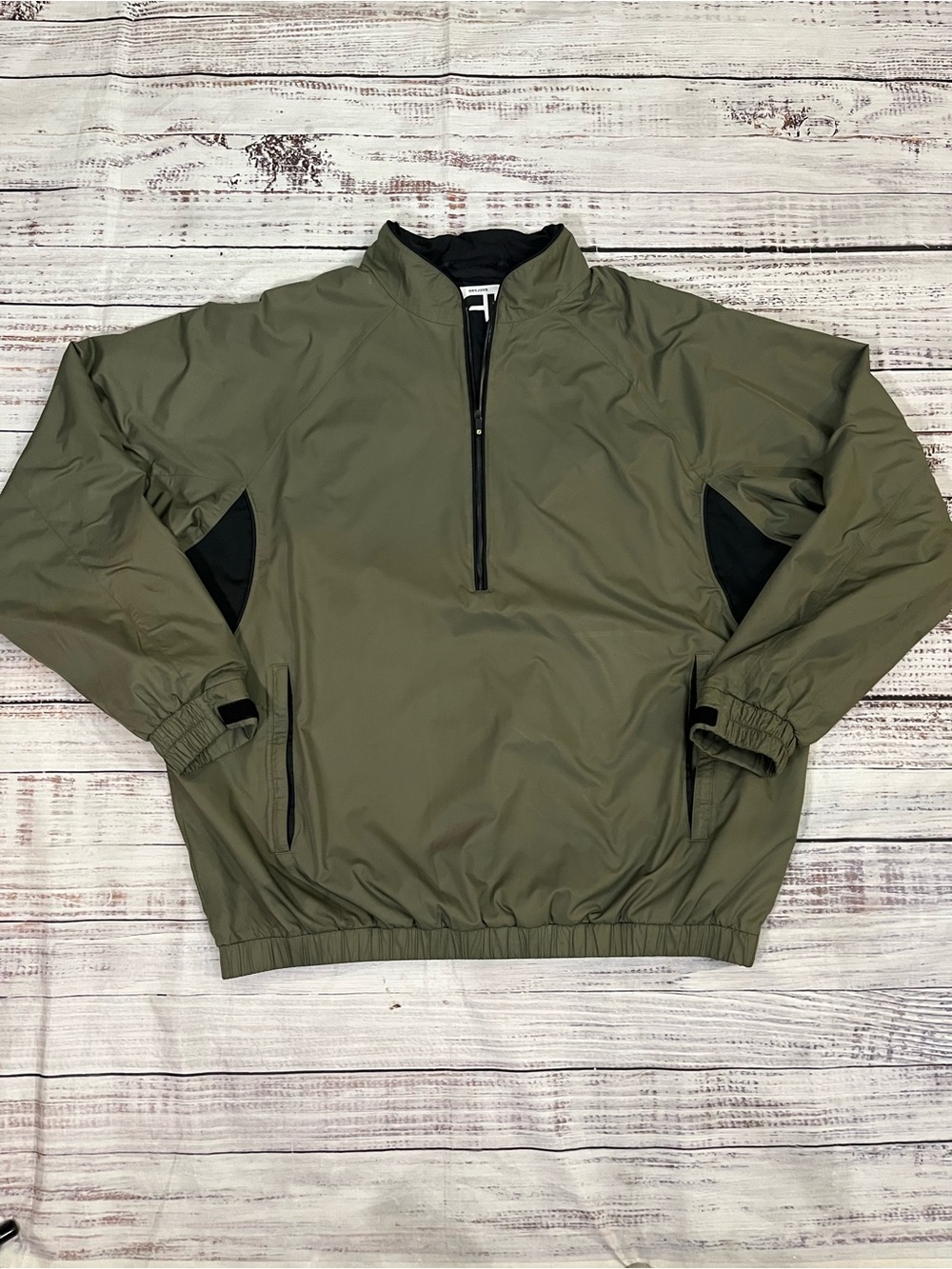 FootJoy DryJoys Size XL Tour Collection 1/2 Zip Golf Green Windbreaker Jacket